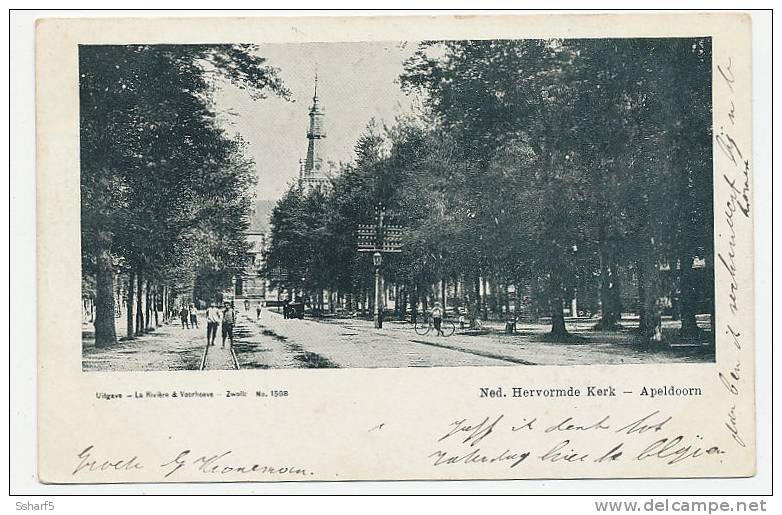 Apeldorm Ned. HERVORMDE KERK (Zwolk) 1904 Treinstempel ALMELO-APELDORN - Apeldoorn