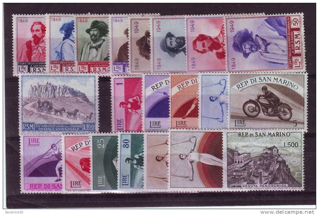 SAINT MARIN 2 SERIES COMPLETES PLUS 2 TP - Unused Stamps