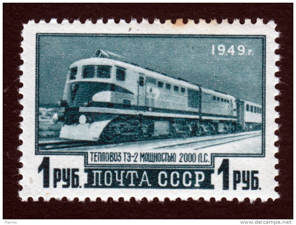 Russia, Scott # 1414, Mint Never Hinged, Diesel Train, Issued 1949 - Unused Stamps