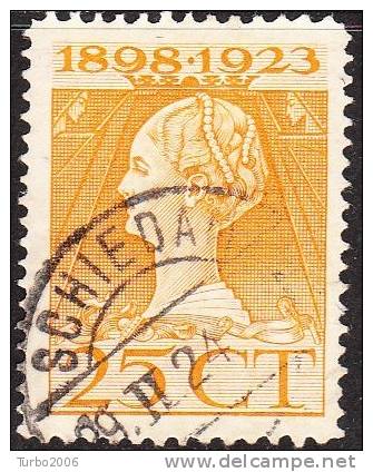1923 Jubileumzegels 25 Cent Geel Tanding 11½ X 12 ½ NVPH 126 H - Oblitérés