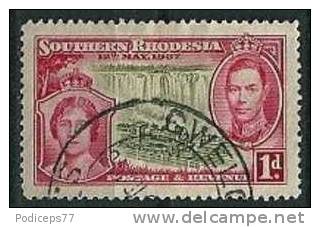 Süd-Rhodesien  1937 Coronation George VI  1 P  Mi-Nr.38  Gestempelt / Used - Southern Rhodesia (...-1964)