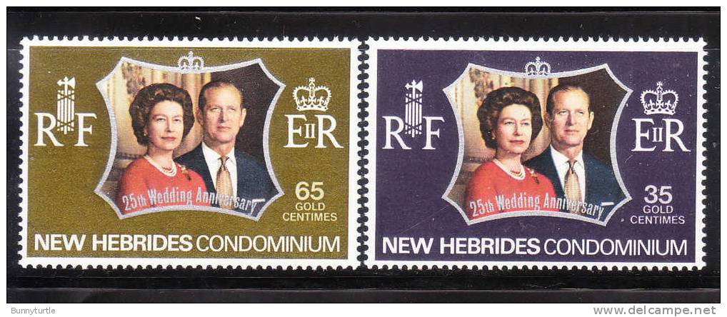 New Hebrides British 1972 Silver Wedding Issue Omnibus MNH - Ongebruikt