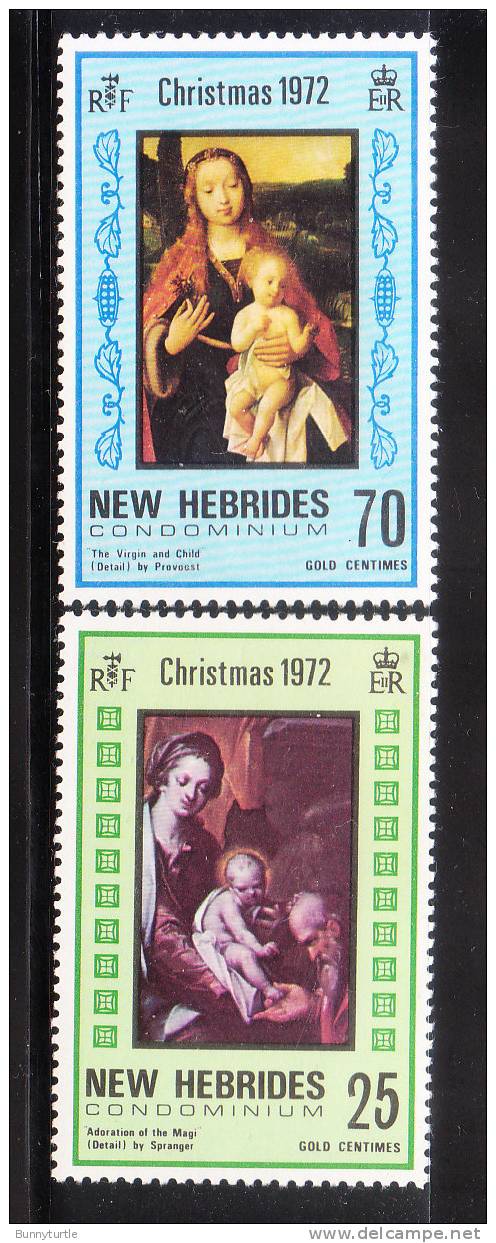 New Hebrides British 1972 Christmas Adoration Of Magi Virgin And Child MNH - Unused Stamps