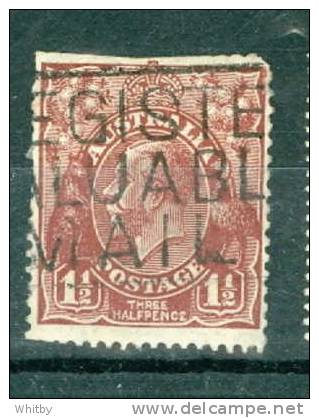 Australia 1930 1 1/2p King George V Issue #69  Filler - Usati