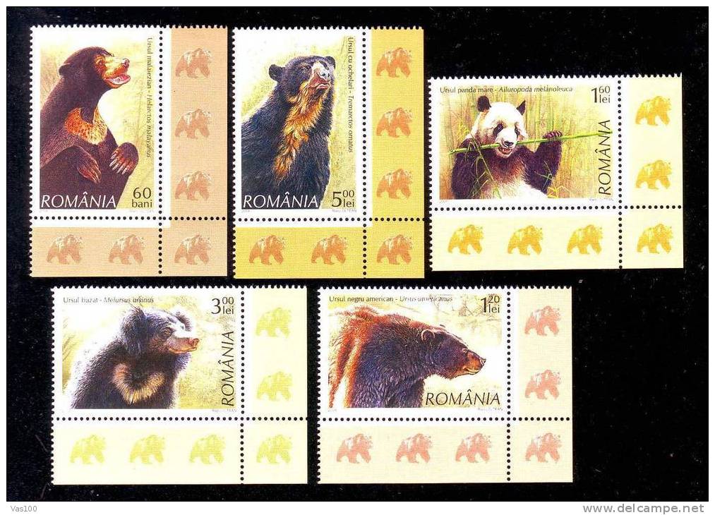 Romania 2008 SET+ LABELS MODEL A, MNH BEARS ,OURS. - Ours