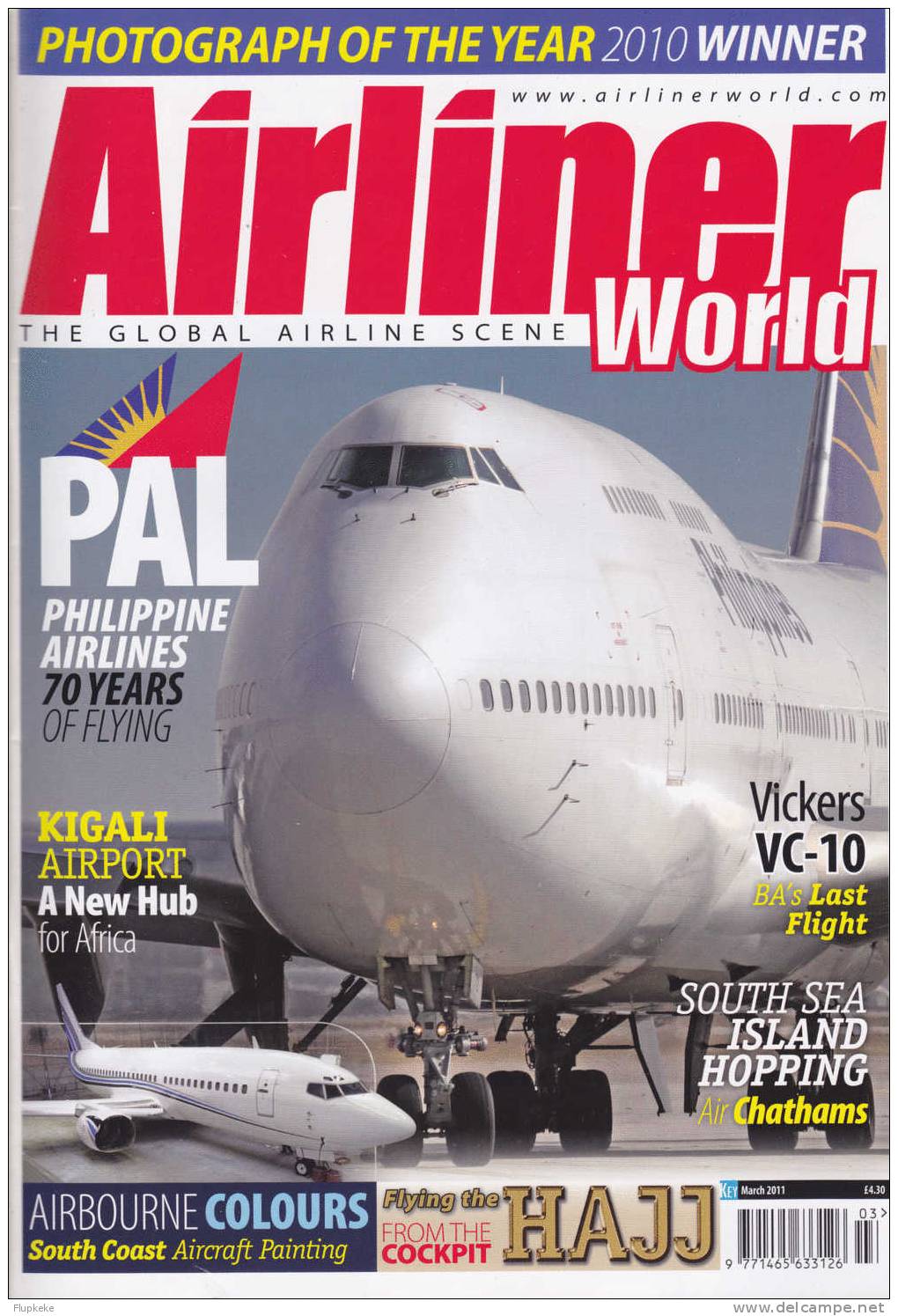 Airliner World 03 March 2011 PAL Philippine Arlines 70 Years Of Fying - Trasporti