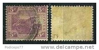 Malaiischer Staatenbund  1922/34  Tiger  5 C Lila Auf Gelb  (Wz Multi-script CA)  Mi-Nr.59  Gestempelt / Used - Federated Malay States