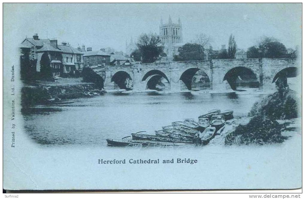 HEREFORD - CATHEDRAL AND BRIDGE - EARLY VIGNETTE   He98 - Herefordshire