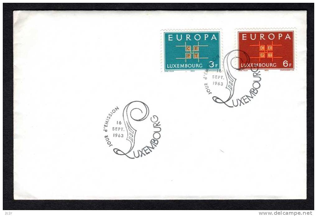 Luxembourg - EUROPA 1963 Sur FDC - FDC