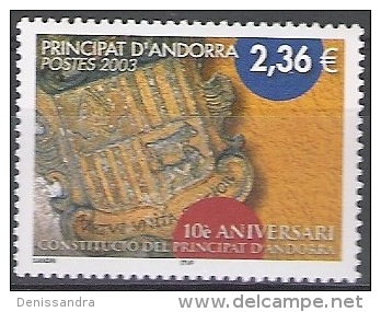 Andorre Français 2003 Michel 598 Neuf ** Cote (2008) 9.20 Euro 10 Ans Constitution - Unused Stamps
