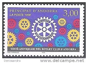 Andorre Français 1998 Michel 522 Neuf ** Cote (2008) 1.80 Euro Rotary - Unused Stamps