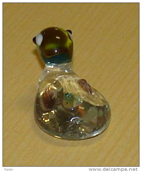 Canard  Verre étiré  Miniature Décorative 4 X 2 Cm TBE - Dieren