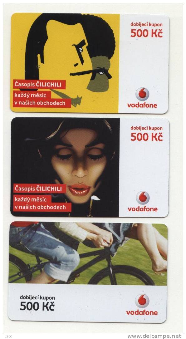 3 Used Phone Cards From Czech - República Checa