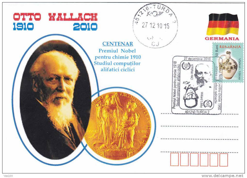 Germany Otto Wallach; Prix Nobel De Chimie En  1910,  Cover  Very Nice Romania. - Química