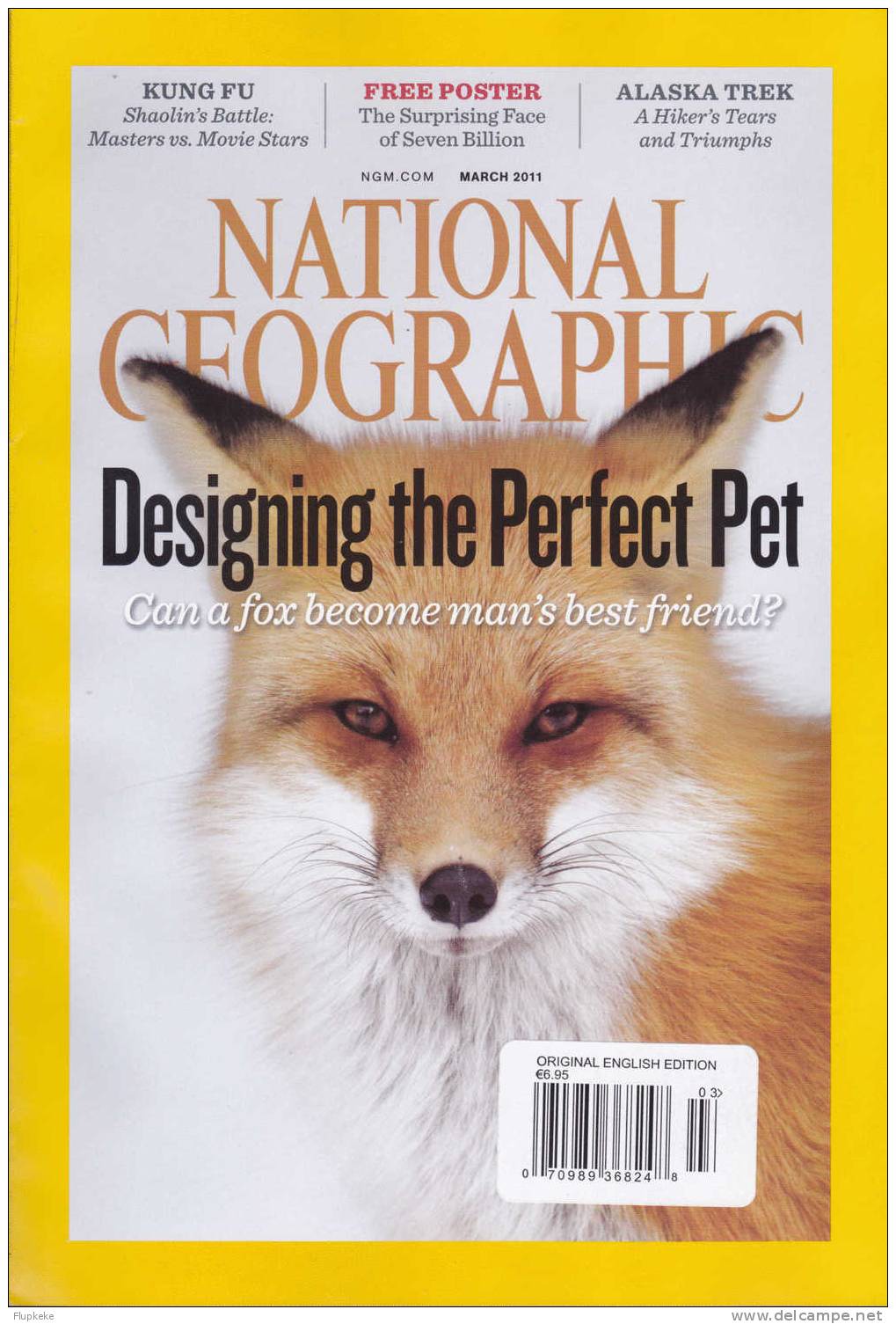 National Geographic U.S. March 2011 V219 No3 Designing The Perfect Pet Kung Fu Alaska Trek And Free Poster - Travel/ Exploration