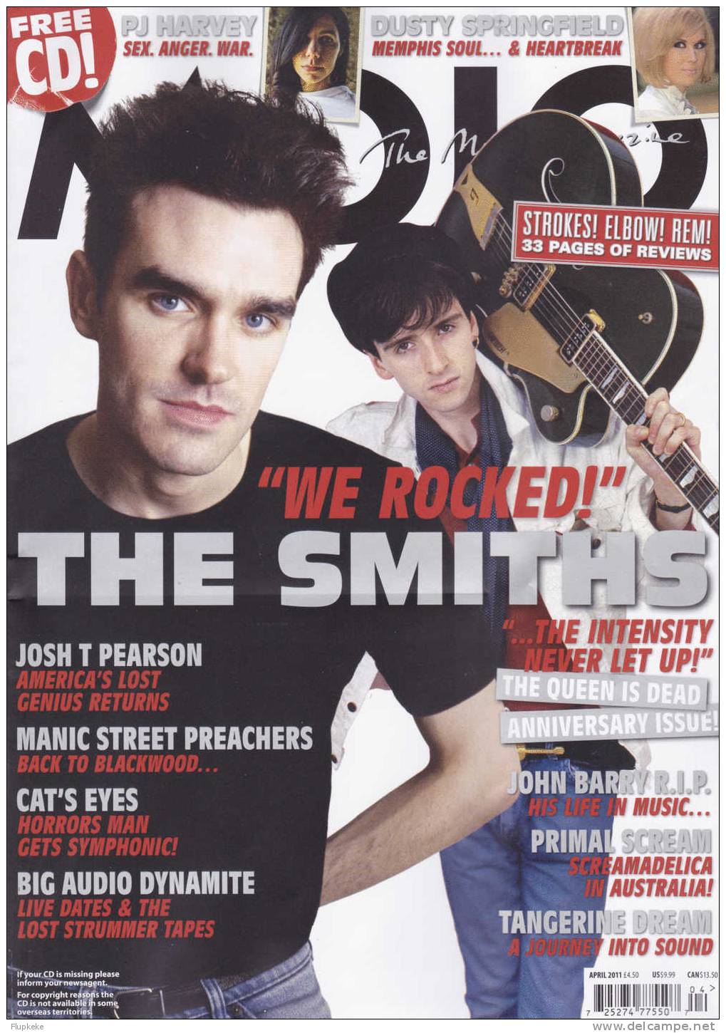 Mojo 209 April 2011 The Smiths With Cd Panic - Entertainment