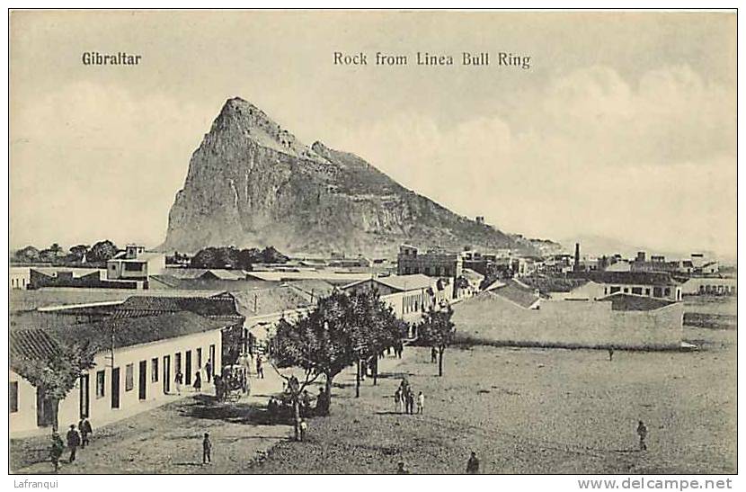 Gibraltar -ref A296-  Rock From Linea Bull Ring - Carte Bon Etat - - Gibraltar