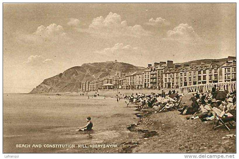 Royaume Uni - Uk  -ref A242- Pays De Galles - Wales - Aberyswyth -beach  - Postcard In Good Condition - - Cardiganshire