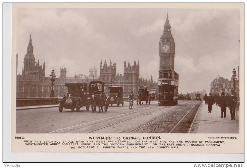 ANGLETERRE ENGLAND WESTMINSTER BRIDGE LONDON + BUCKINGHAM PALACE LOT DE 2 CARTES - Buckingham Palace