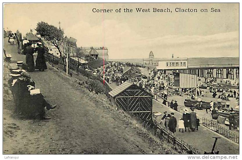 Royaume Uni - Uk -ref A186- Corner Of The West Beach , Clacton On Sea  - Postcard In Good Condition - - Clacton On Sea