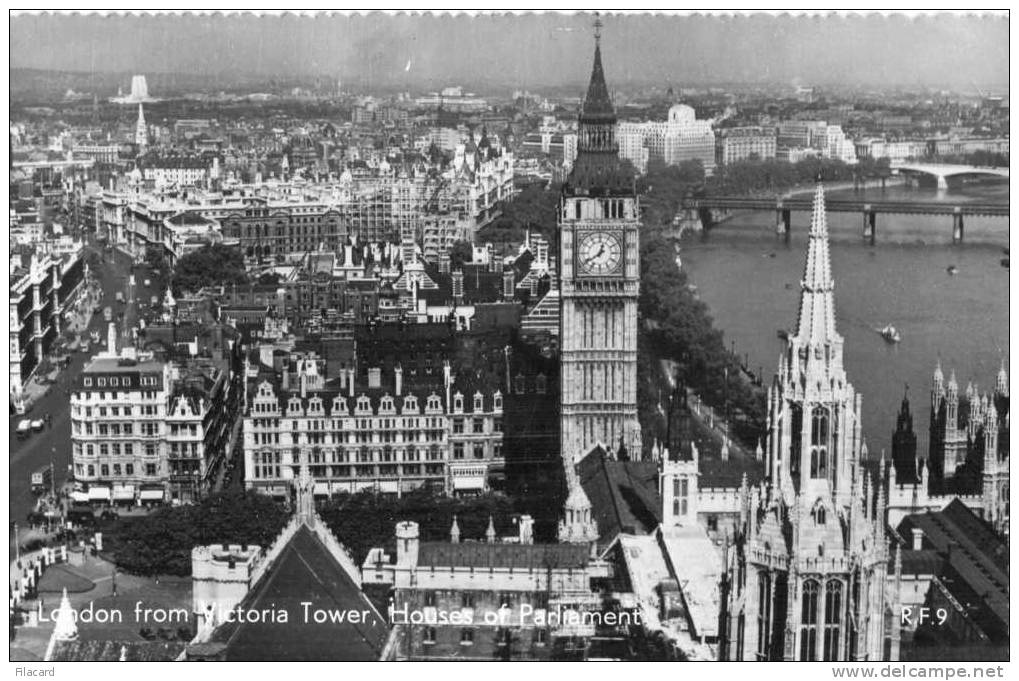 13673    Regno  Unito,    London  From  Victoria  Tower,  Houses Of  Parliament,  NV  (scritta) - Houses Of Parliament