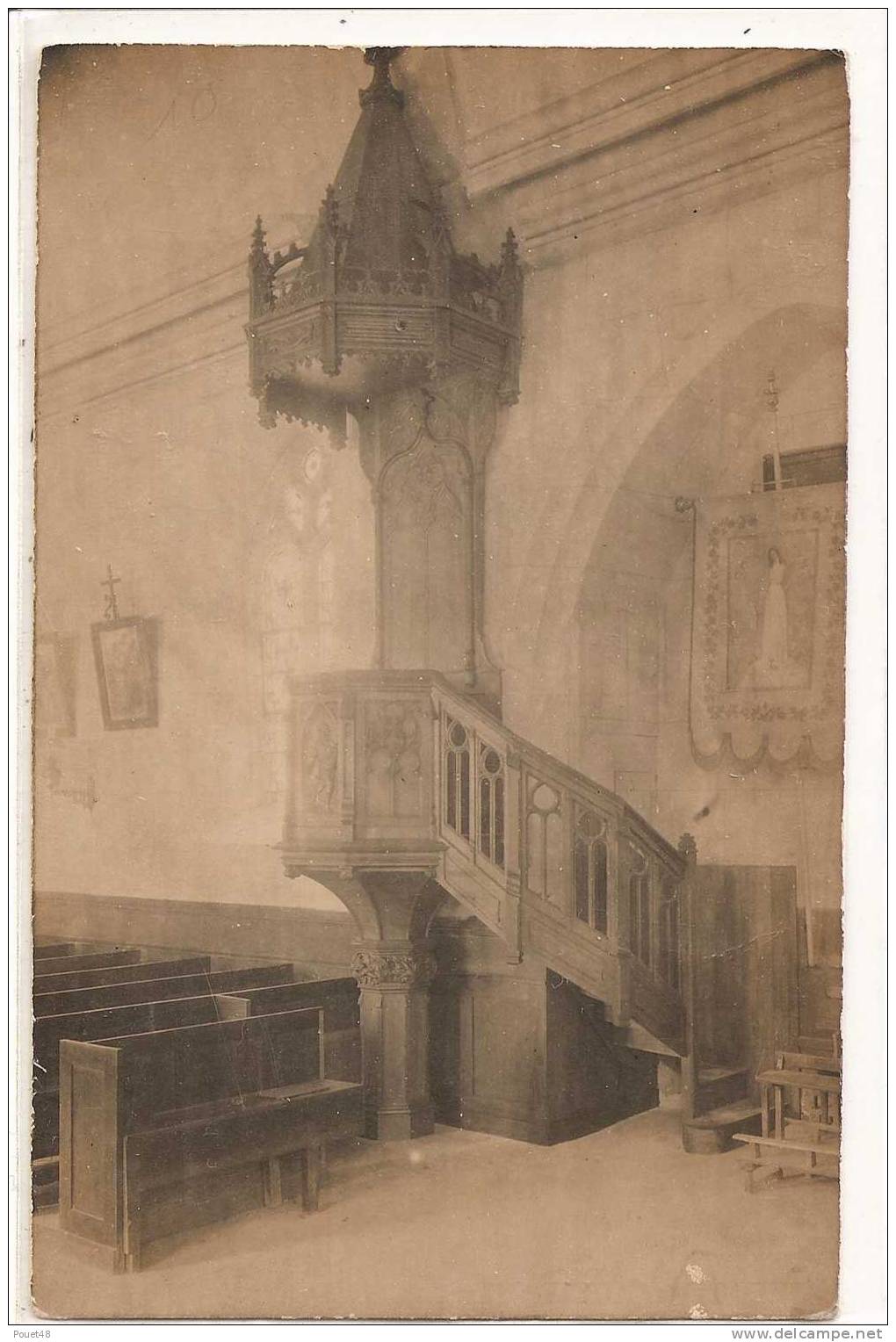 Intérieur D'une Eglise - Carte Photo - A Identifier