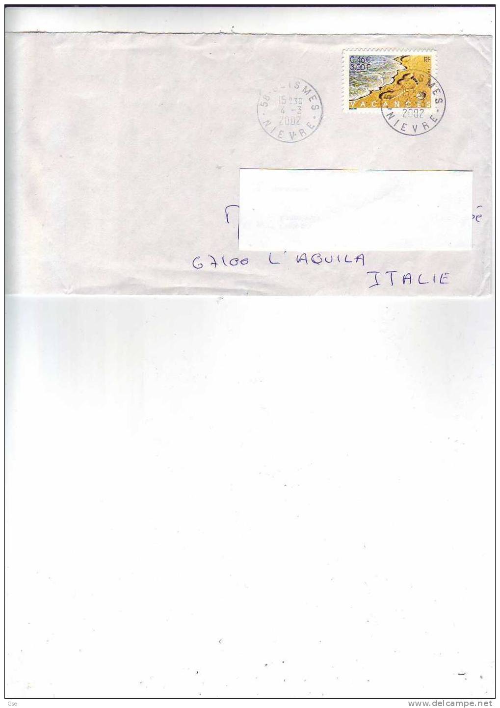 FRANCE 2002  - Enveloppe -Yvert  3400 - Brieven En Documenten