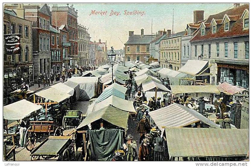 Royaume Uni - Uk -ref A51- Market Day , Spalding   - Postcard In Good Condition - - Autres & Non Classés