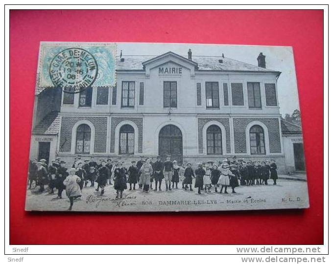 77 DAMMARIE LES LYS ..Mairie Et Ecoles ..edit E.L.D. N°808 ..enfants Sortie Des Classes 1906 SEINE ET MARNE - Dammarie Les Lys