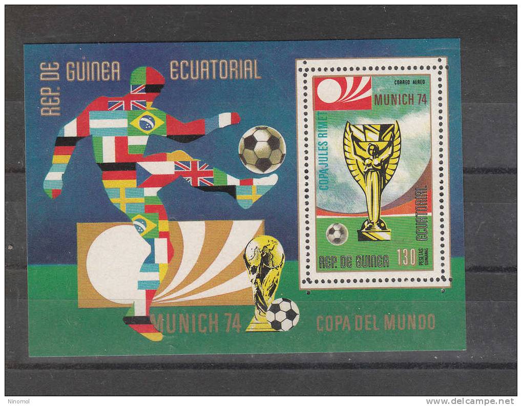 Guinea Equatoriale   -   1973.  Coppa  Rimet.  World Cup Munchen 1974.  MNH  Block , Fresh - 1974 – West Germany