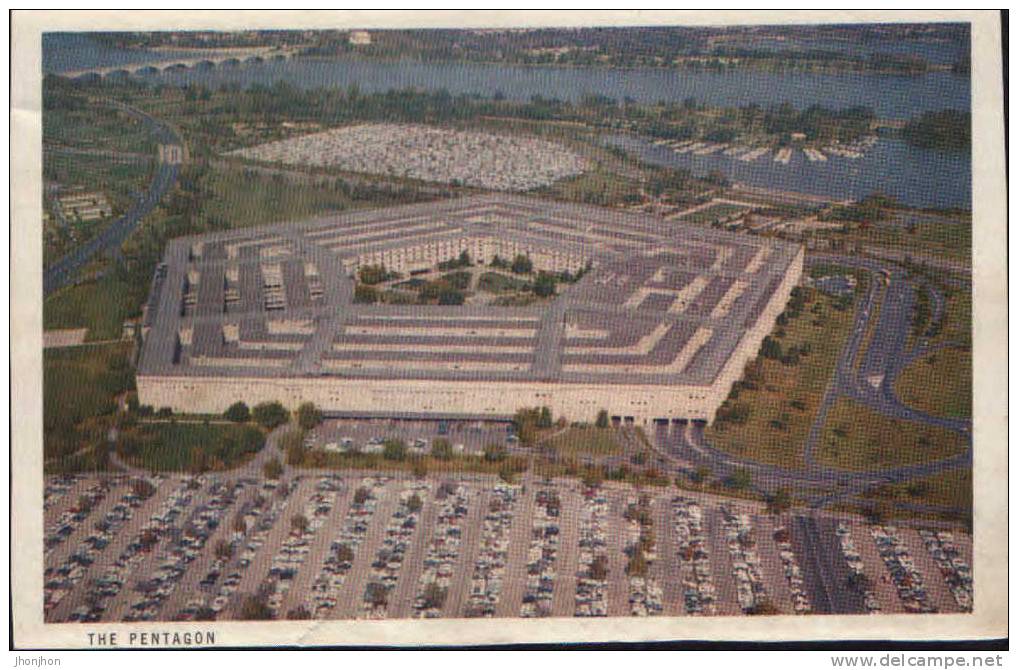 USA   - Double Postcard(recto-verso)- The Pentagon And Grave Of John F.Kennedy - 2/scans - Washington DC