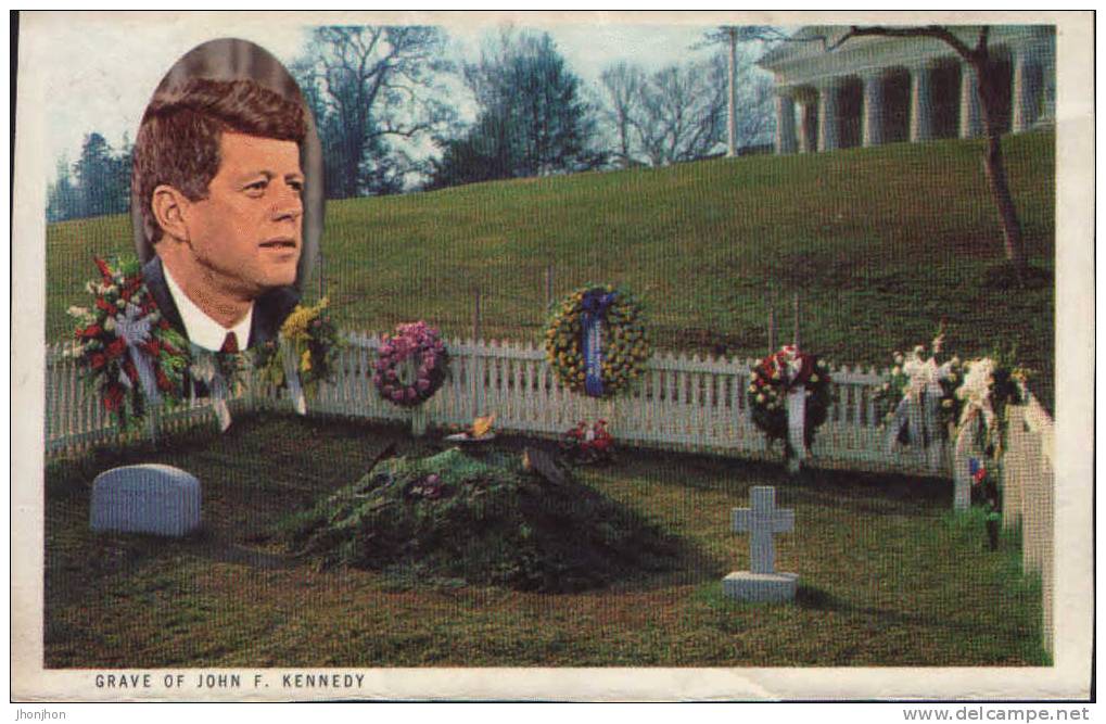 USA   - Double Postcard(recto-verso)- The Pentagon And Grave Of John F.Kennedy - 2/scans - Washington DC