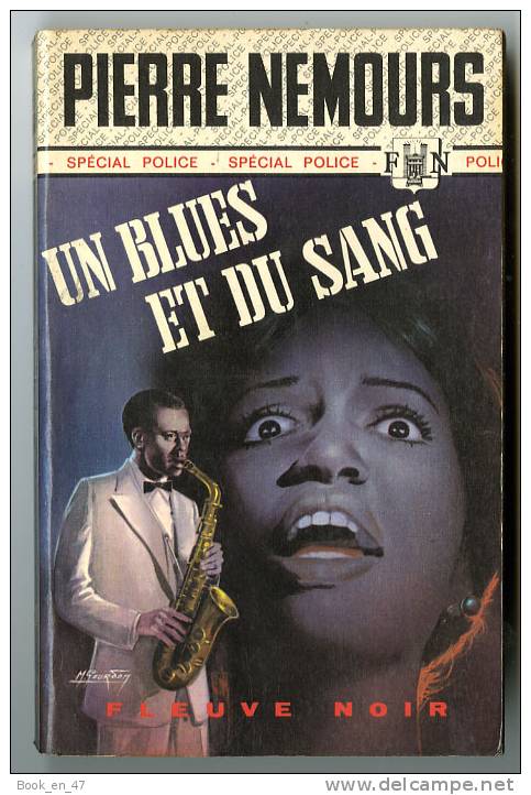 {16343} Pierre Nemours ; Spécial Police N°1180. EO 1975  "un Blues Et Du Sang"    " En Baisse " - Fleuve Noir