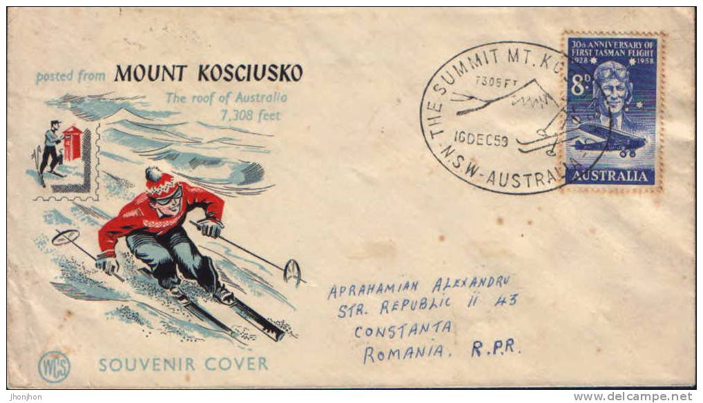 Australia- Cover 1959- The Summit Mount Kosciusko - 2/scans - Ski