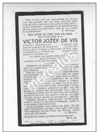 DP - HEKELGEM - TERNAT - Doodsprentje † 1923 E.H. Victor Jozef De Vis, Priester - Images Religieuses