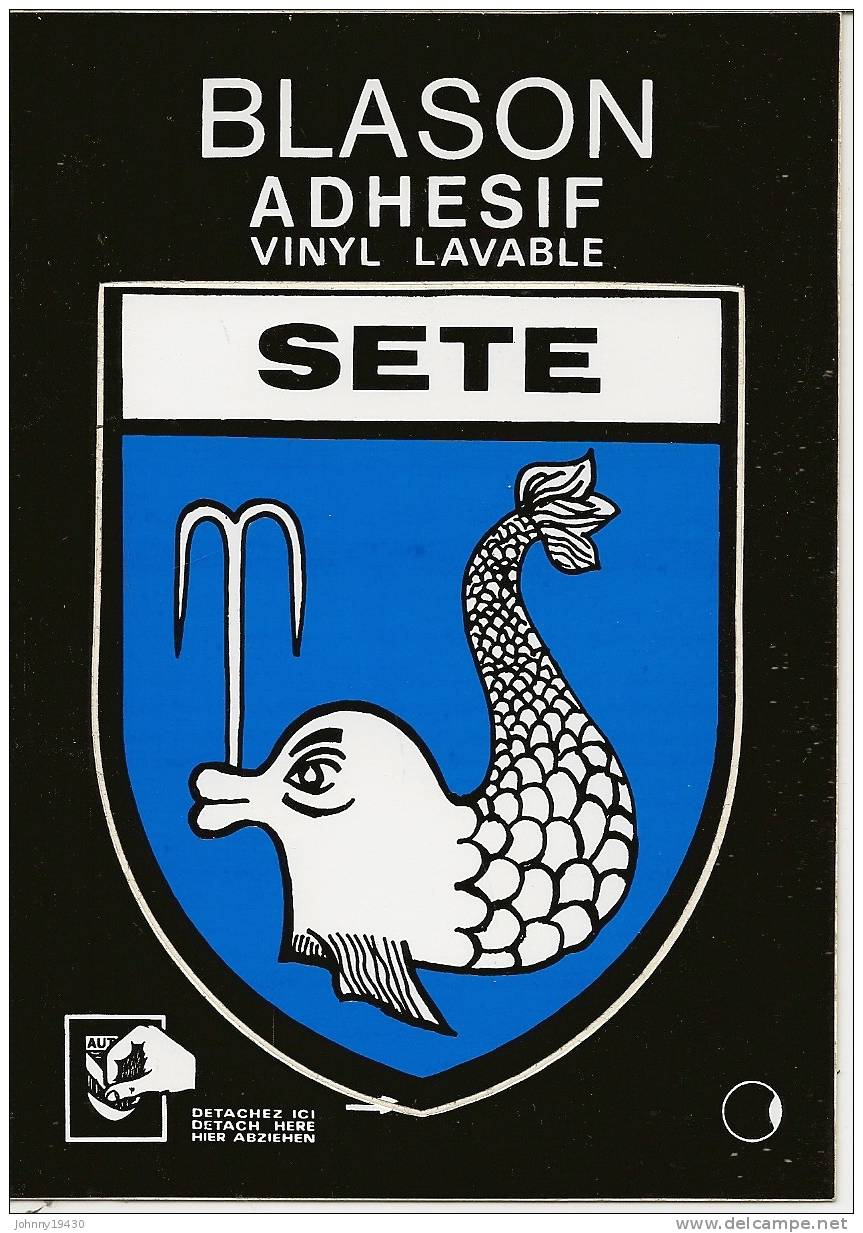 340889 - SETE - BLASON ADHESIF ( BLANC ) - Sete (Cette)