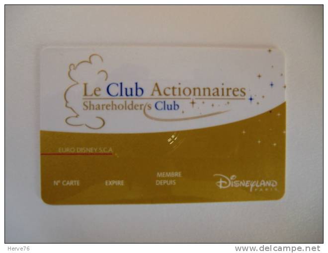 Passeport Disneyland - Club Actionnaires - Disney-Pässe