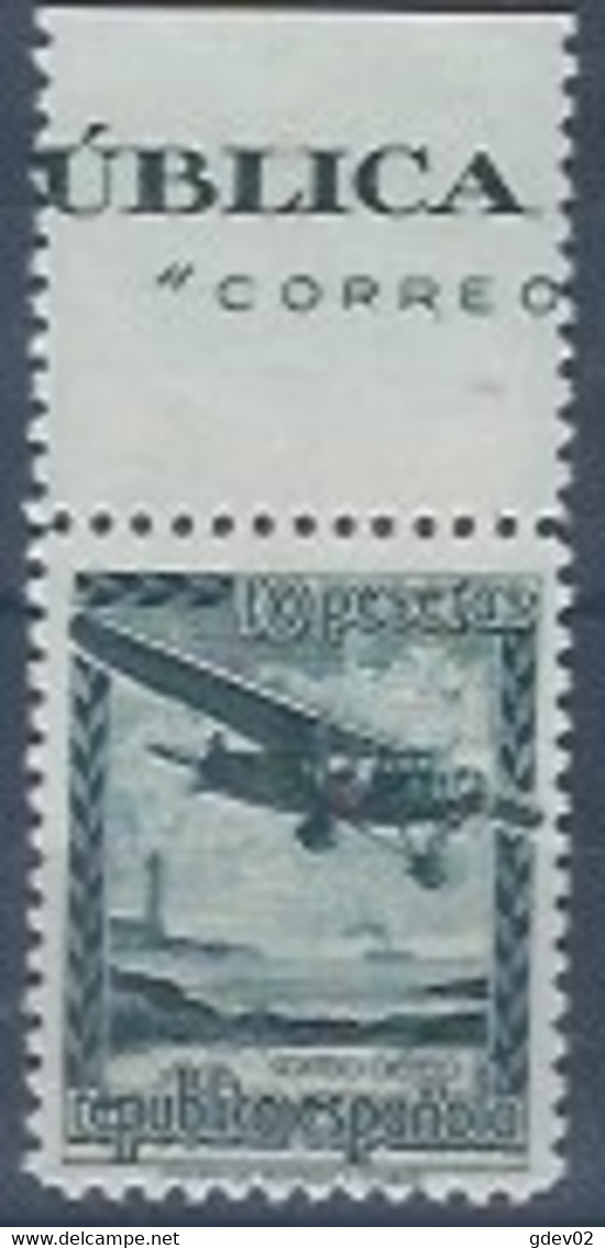 ESNE38-L1578TTRANSC-J15.Espagne .Spain.AVION  EN VUELO.1939.(Ed N.E.38**) VARIEDAD  BORDE DE HOJA.sin Charnela.LUJO - Otros & Sin Clasificación