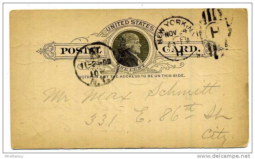 ETATS UNIS / USA / ENTIER POSTAL /    NEW YORK - ...-1900