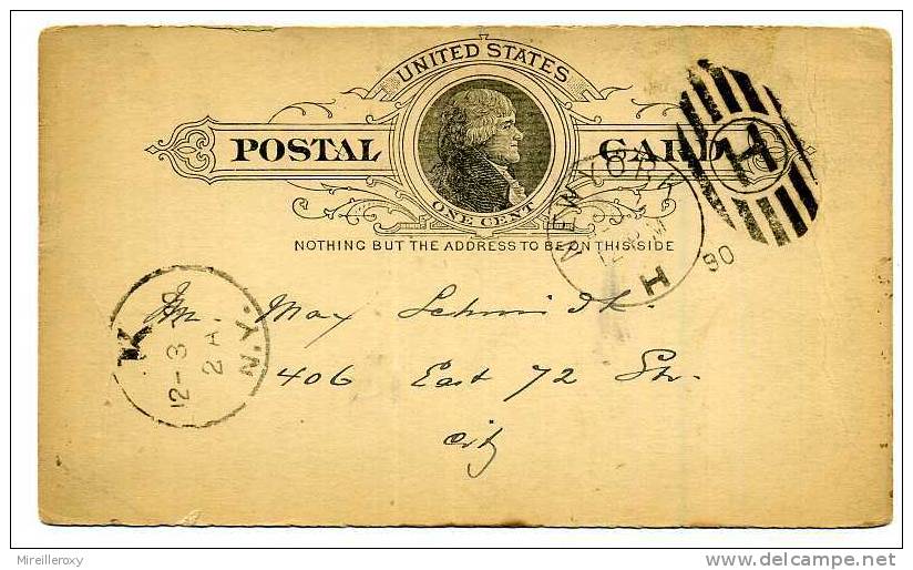 ETATS UNIS / USA / ENTIER POSTAL /    NEW YORK 1890 - ...-1900