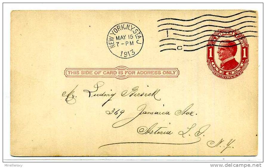 ETATS UNIS / USA / ENTIER POSTAL /    NEW YORK 1913 - 1901-20