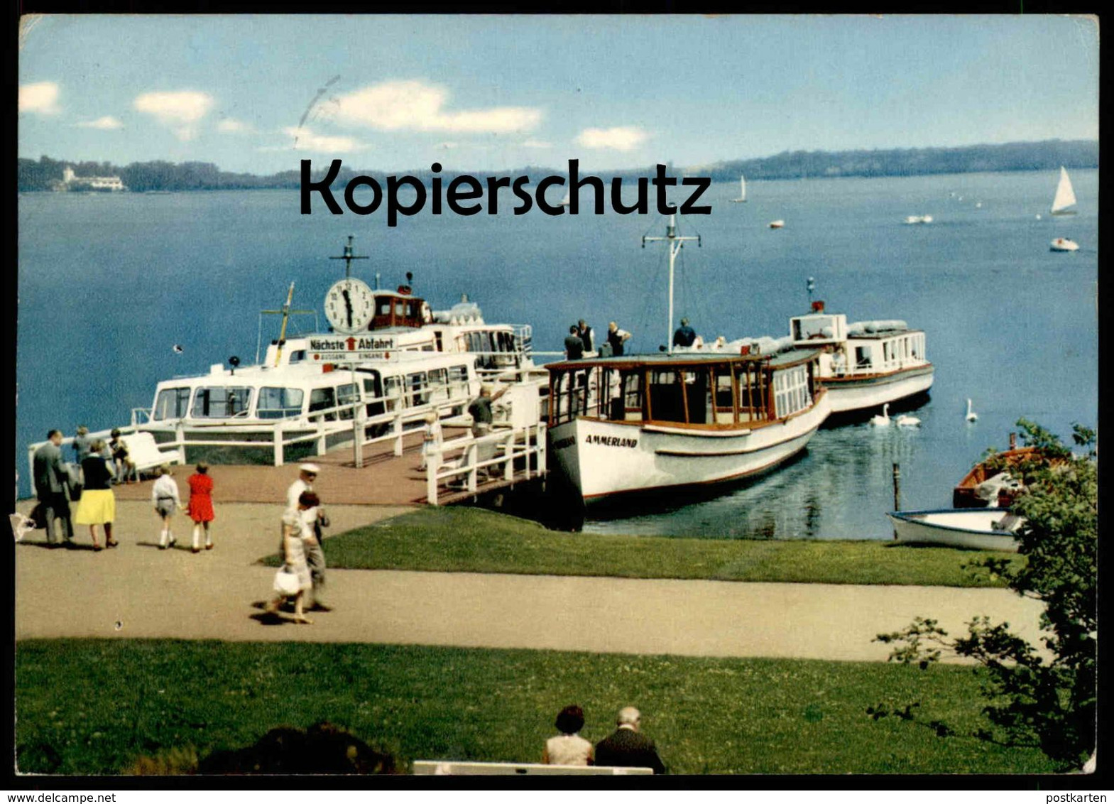 POSTKARTE BAD ZWISCHENAHN BOOTSANLEGER SCHIFF MS AMMERLAND Motorschiff Ship Maschinenwerbestempel Hausfrauenausstellung - Altri & Non Classificati