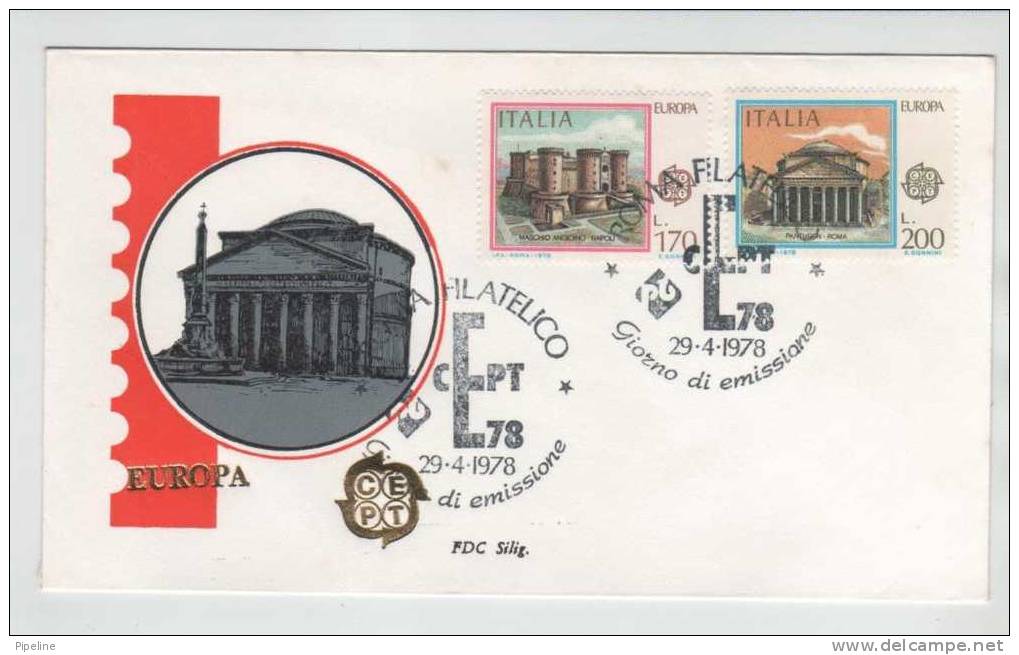 Italy FDC 29-4-1978 EUROPA CEPT With Nice Cachet - 1961