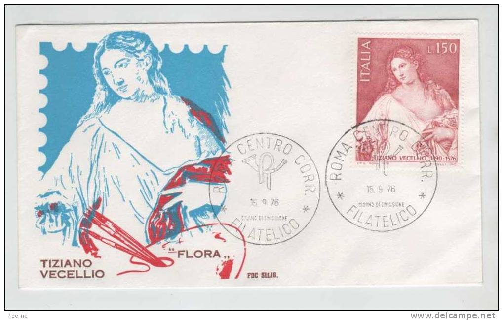 Italy FDC Roma 15-9-1976 Tiziano Vecellio With Cachet - FDC