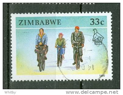 Zimbabwe 1990 33 Cent  Bicycles Issue #626 - Zimbabwe (1980-...)