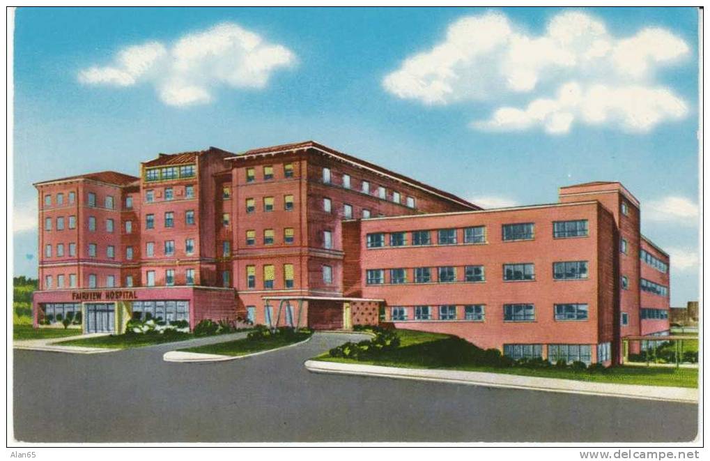 Minneapolis MN Minnesota, Fairview Hospital, Architecture Medical, C1940s/50s Vintage Postcard - Minneapolis