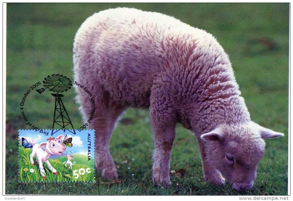 Australia 2005 Down On The Farm 50c Lucy The Lamb Maximum Card - Maximumkarten (MC)