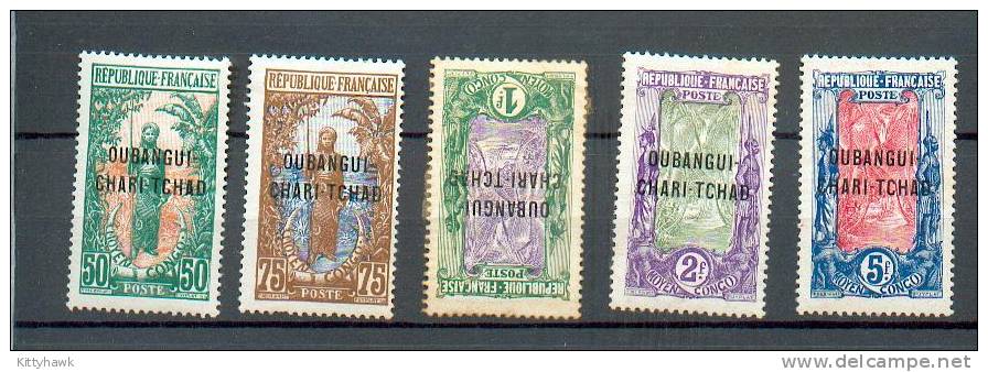 OUB 16 - YT 1-2-3-6-13-14-15 (rousseur Au Verso)-16-17 * - Unused Stamps