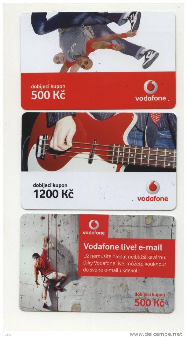 3 Used Phone Cards  From Czech Republic - Tsjechië