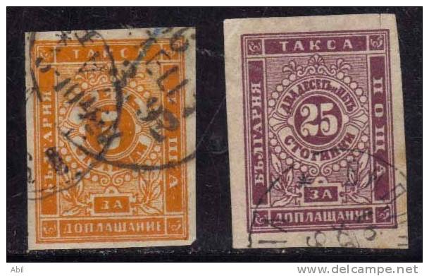 Bulgarie 1885 N°Y.T. ;  TT 4 Et 5 Obl. - Impuestos